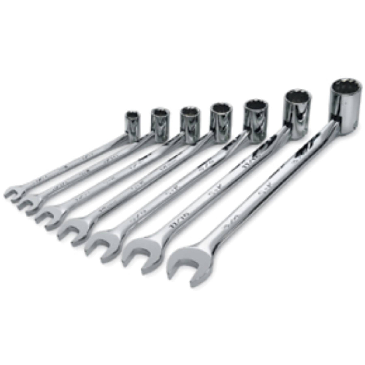 7 Piece SuperKrome Flex Fractional Combination Wrench Set I675