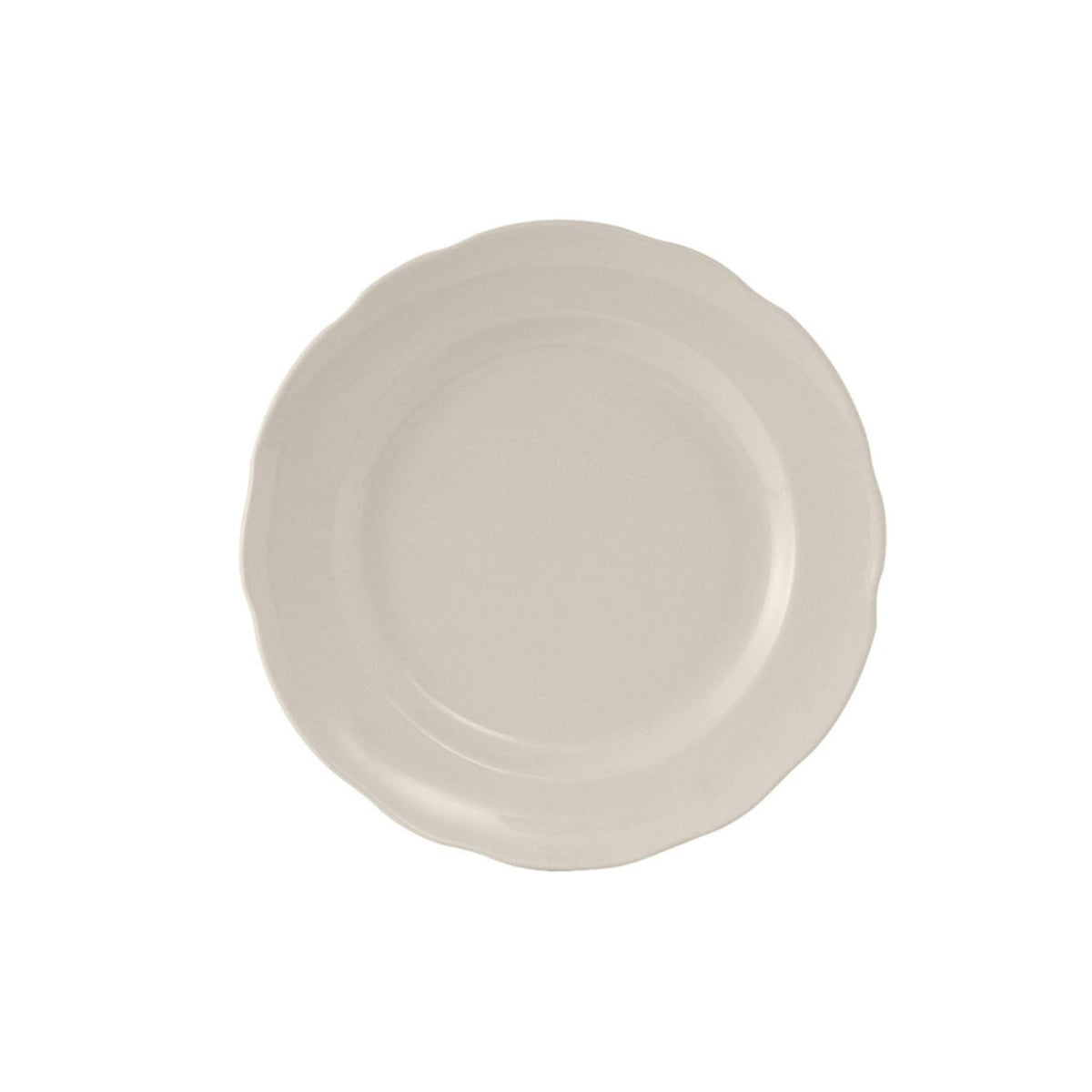 7 1/4 inch Scalloped Edge Plate in Eggshell White, Case of 36 J98345