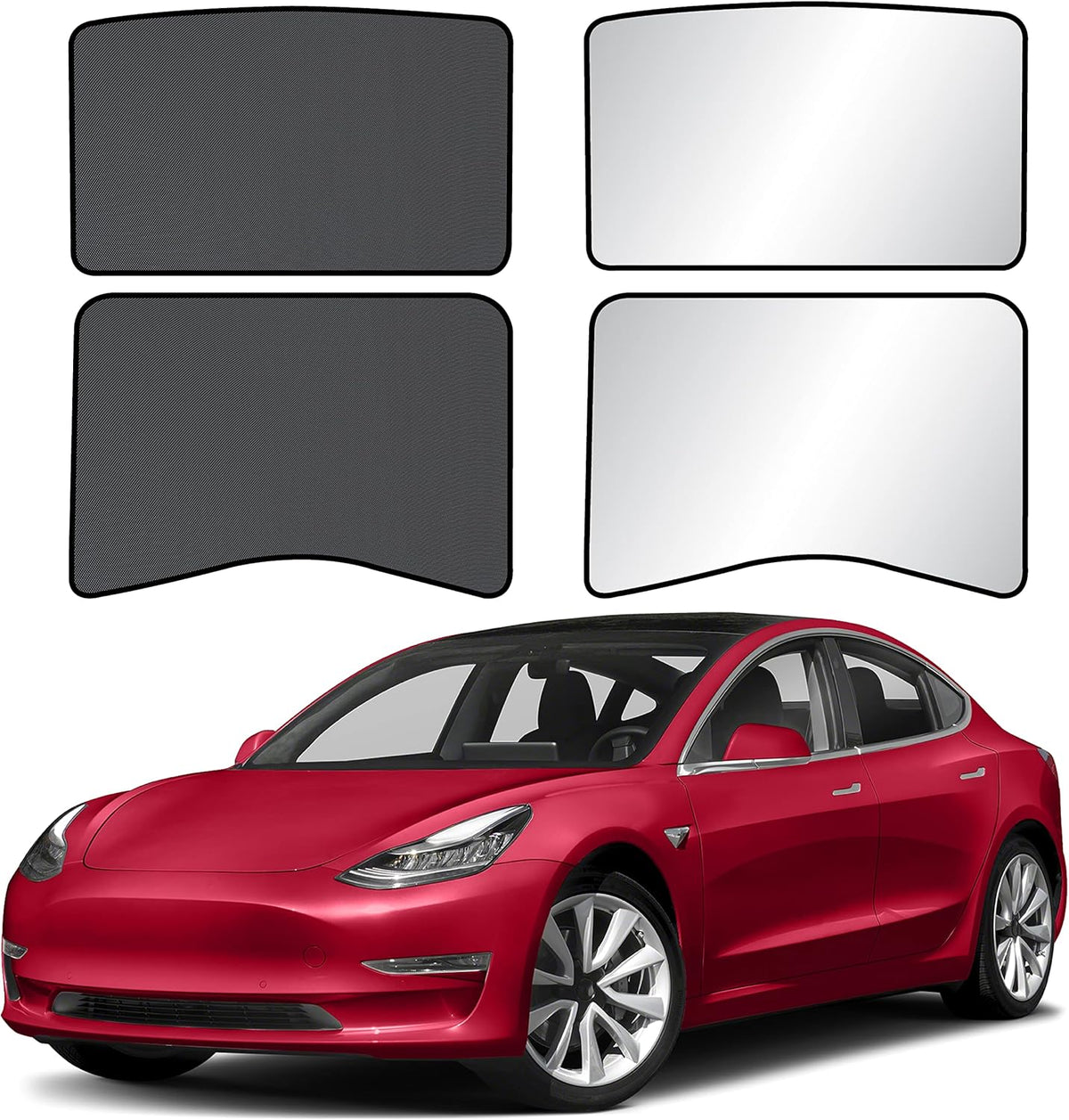Foldable Sunroof Shade Cover with Heat Insulation Film, Pack of 2 R52846
