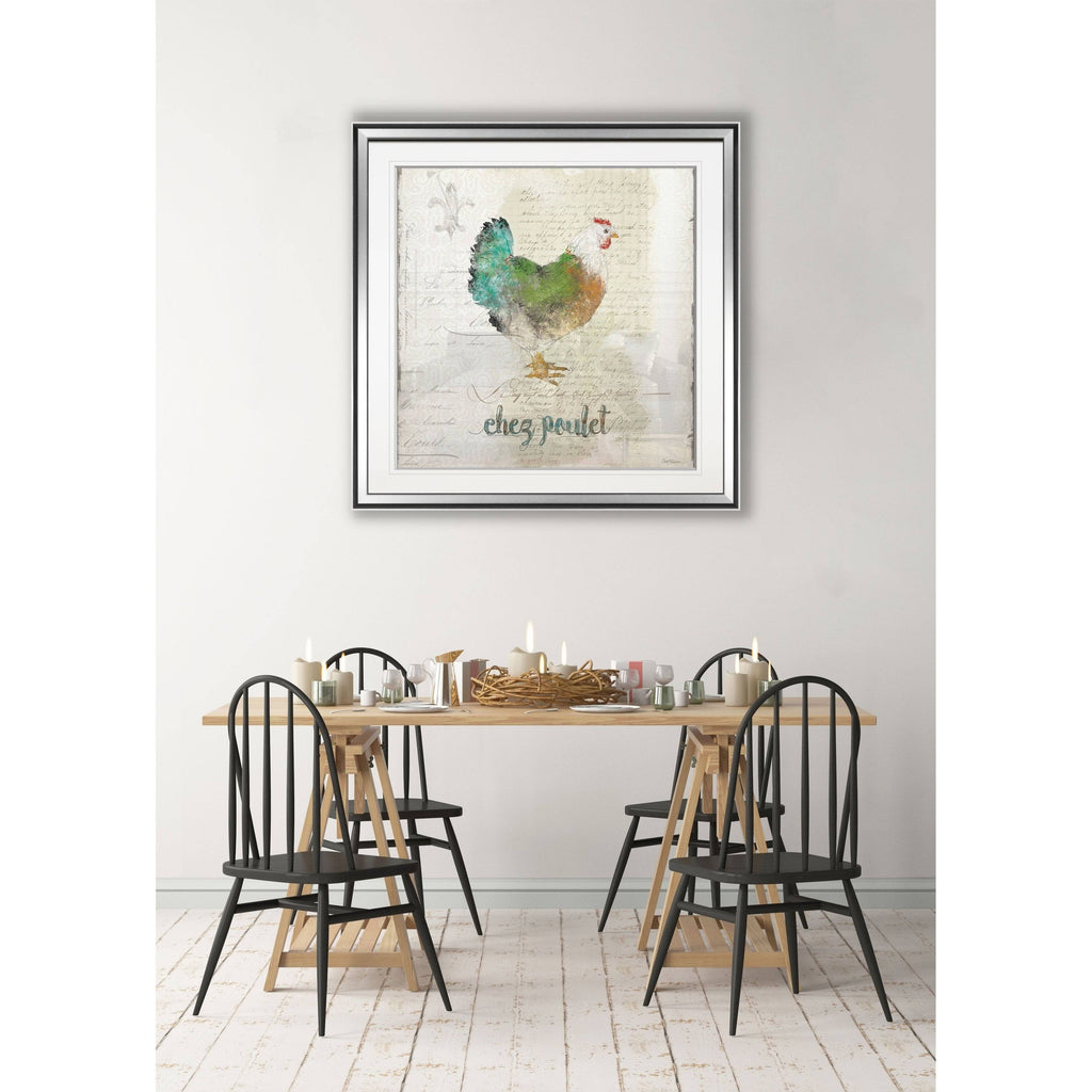 Teal Tree Framed Giclee Print 32 x 32 A89113