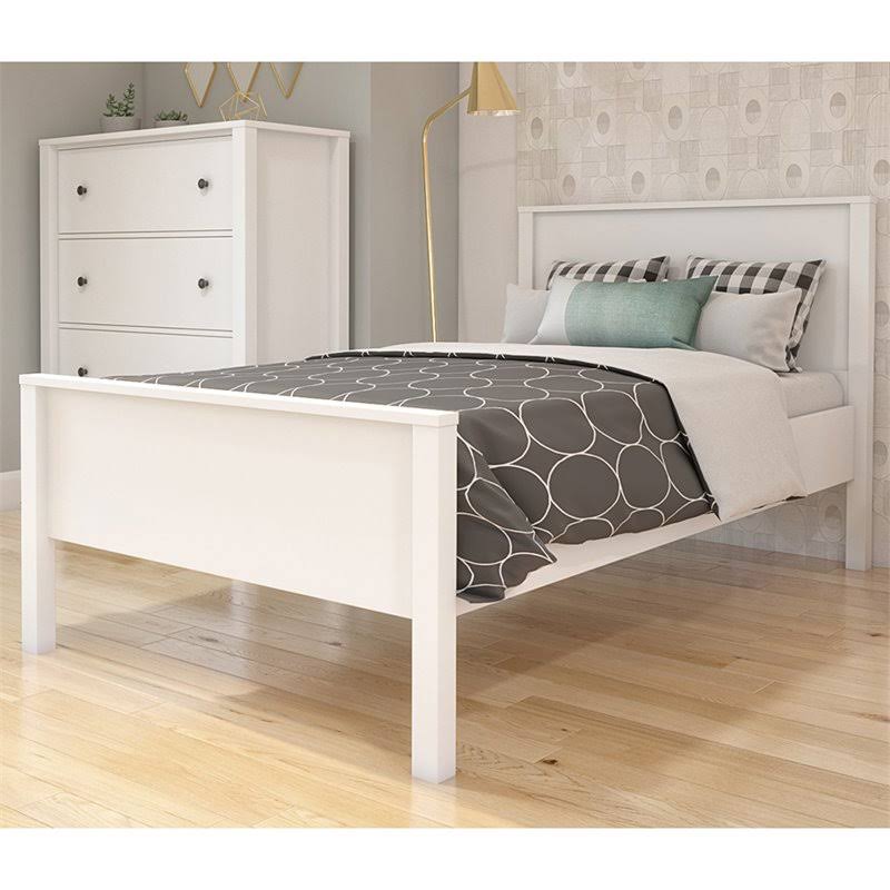 White Twin Platform Bed M983