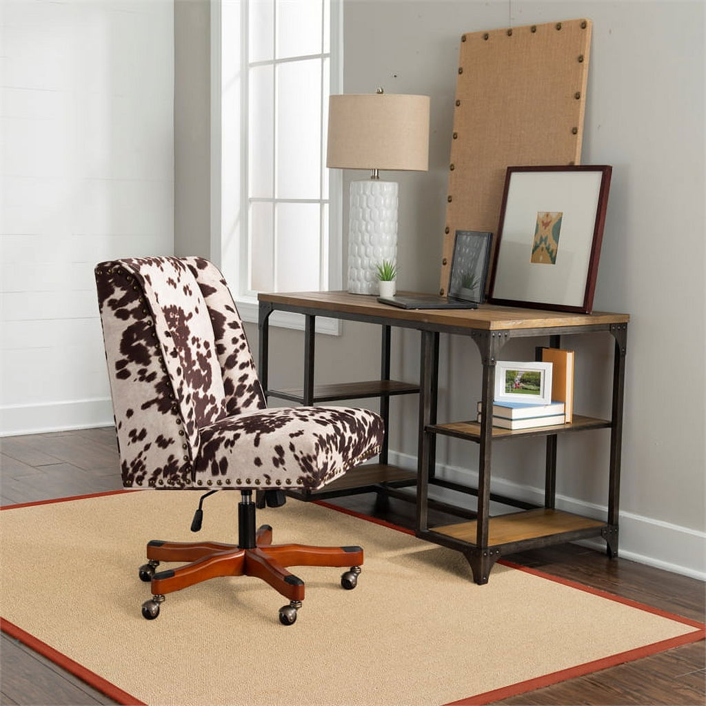 Machine Tufted Wool 5'x8' Rug in Natural and Burnt Orange H376577