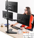 Freestanding Triple Monitor Mount Desk Stand with VESA Mounts V532