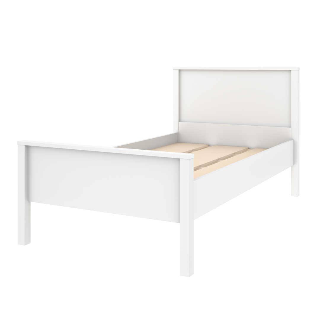 White Twin Platform Bed M983