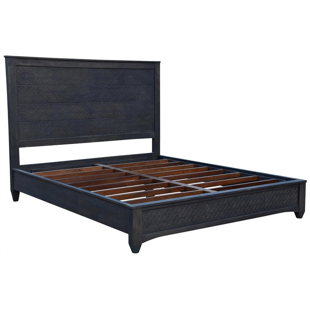 Solid Wood Hand-Carved California King Bed K1078