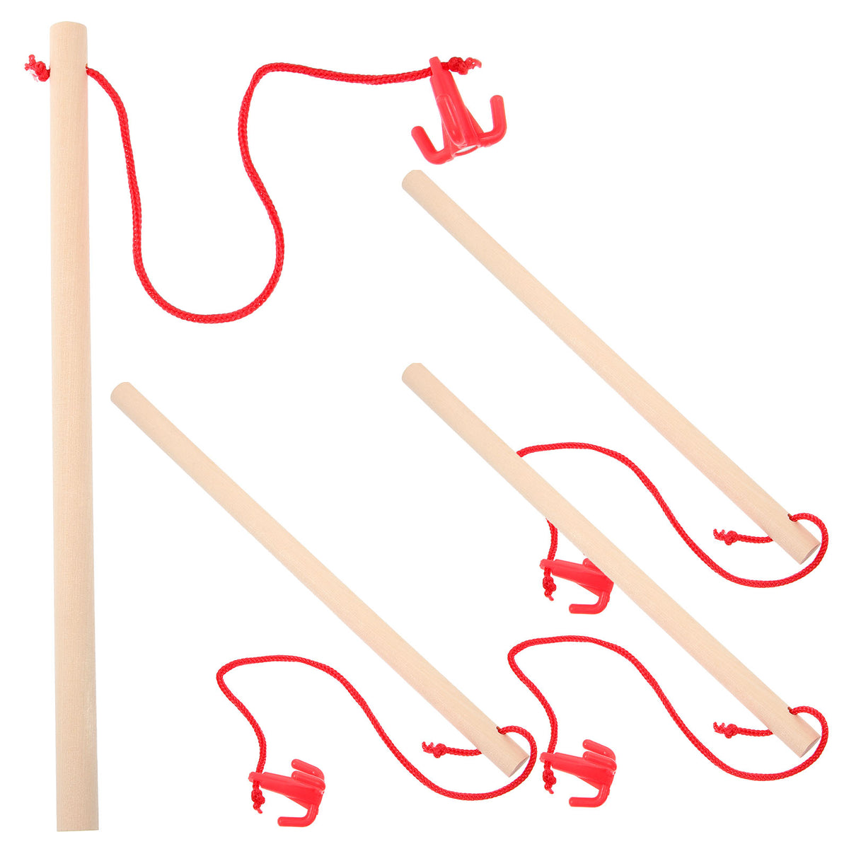 4pcs Wooden Magnetic Fishing Rod Toys L96328
