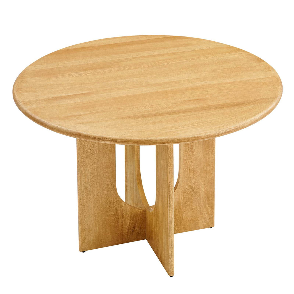 Round 48" Oak Wood Dining Table O98767