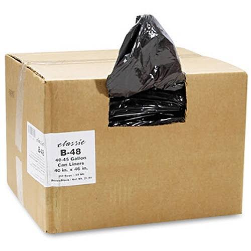 2-Ply Low-Density Can Liners 30gal .71 Mil 30 x 36 Black 250/Carton M27409
