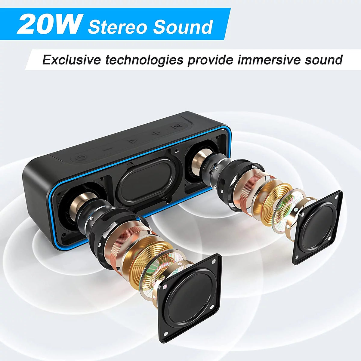 Portable Bluetooth Speaker with Loud Stereo Sound B3157