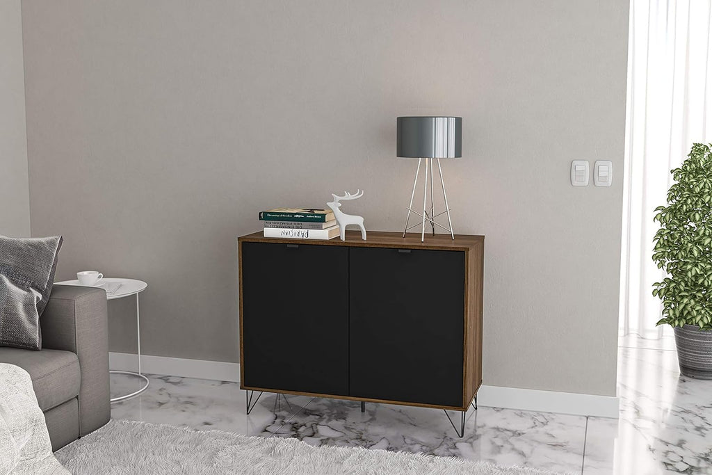 Dark Brown Black Sideboard Buffet Storage Cabinet U24720