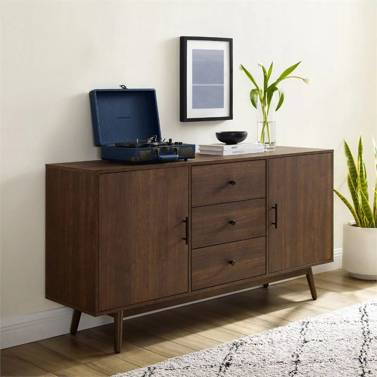Wooden Mid-Century Modern Sideboard in Brown R775062