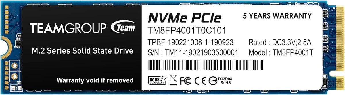 4TB NVMe PCIe Gen3x4 M.2 2280 Internal SSD F40908