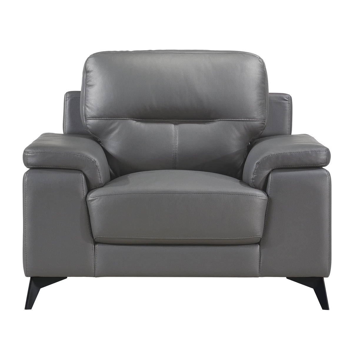 Dark Gray Leather Upholstered Chair H87060