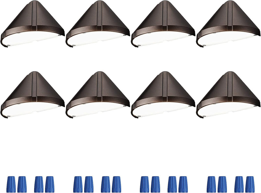 8-Pack 5W Low Voltage Deck Lights, Aluminum Housing, IP65 Waterproof U4105