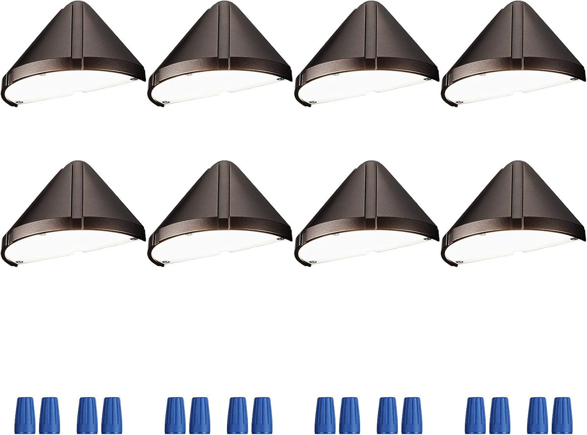 8-Pack 5W Low Voltage Deck Lights, Aluminum Housing, IP65 Waterproof U4105
