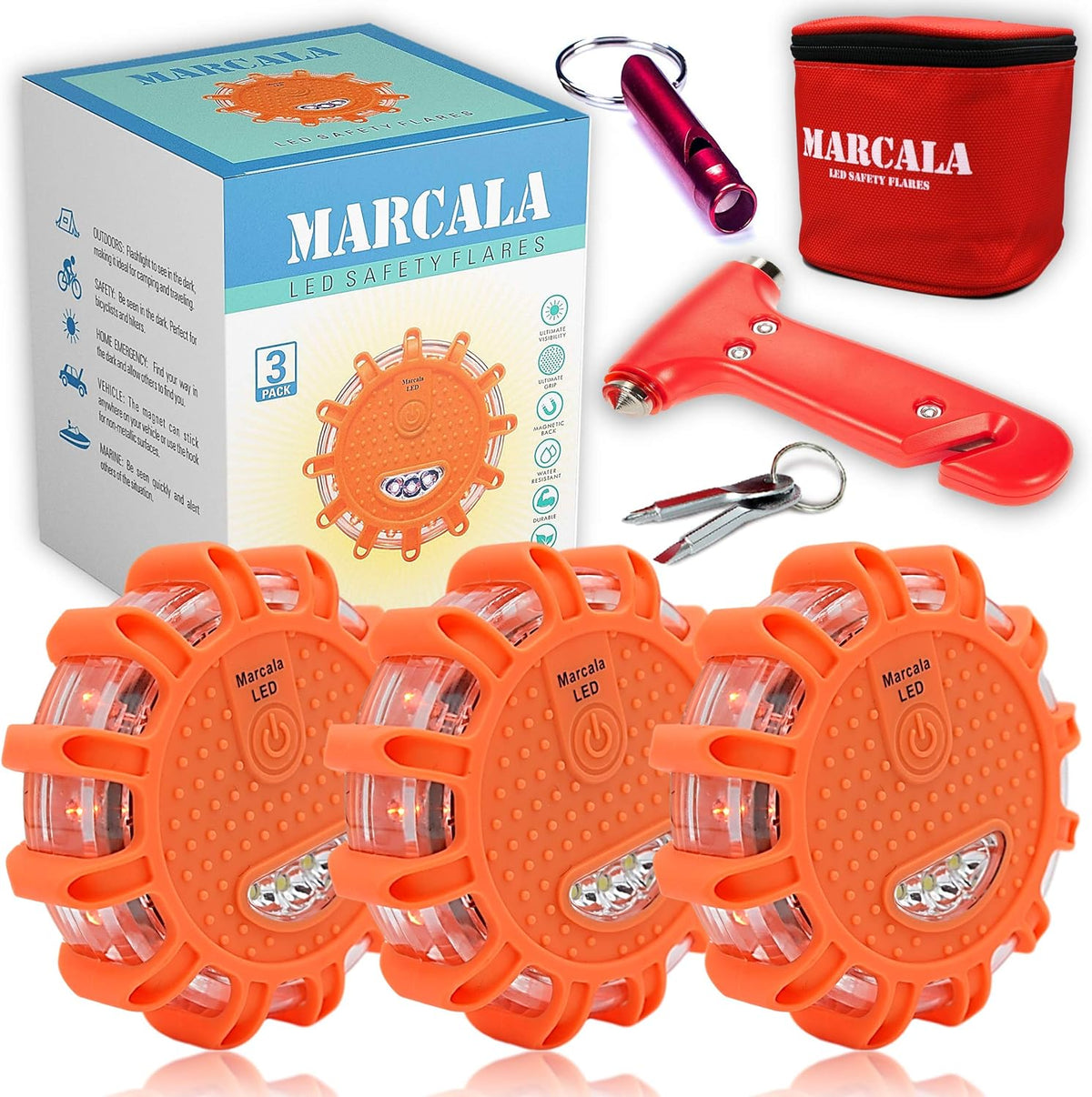 12-Pack LED Emergency Safety Flares X970504