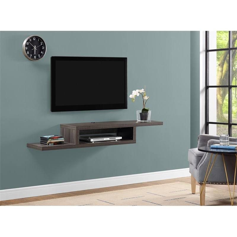 60inch Skyline Walnut Wall Mounted TV Console E328286