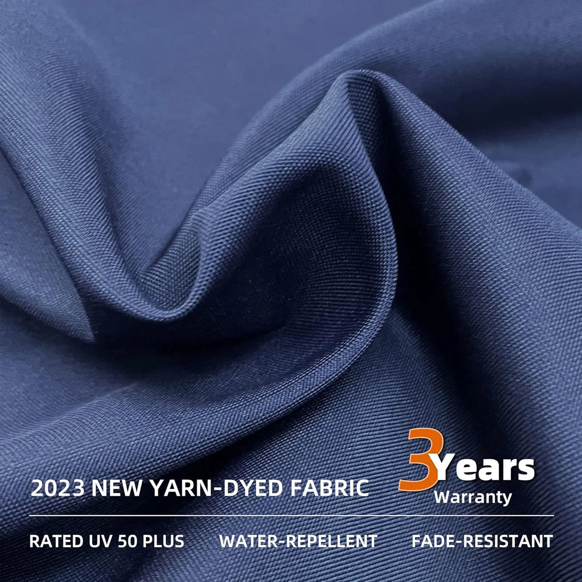12 Feet Double Top Round Navy Blue Offset Hanging Patio Umbrella A888283