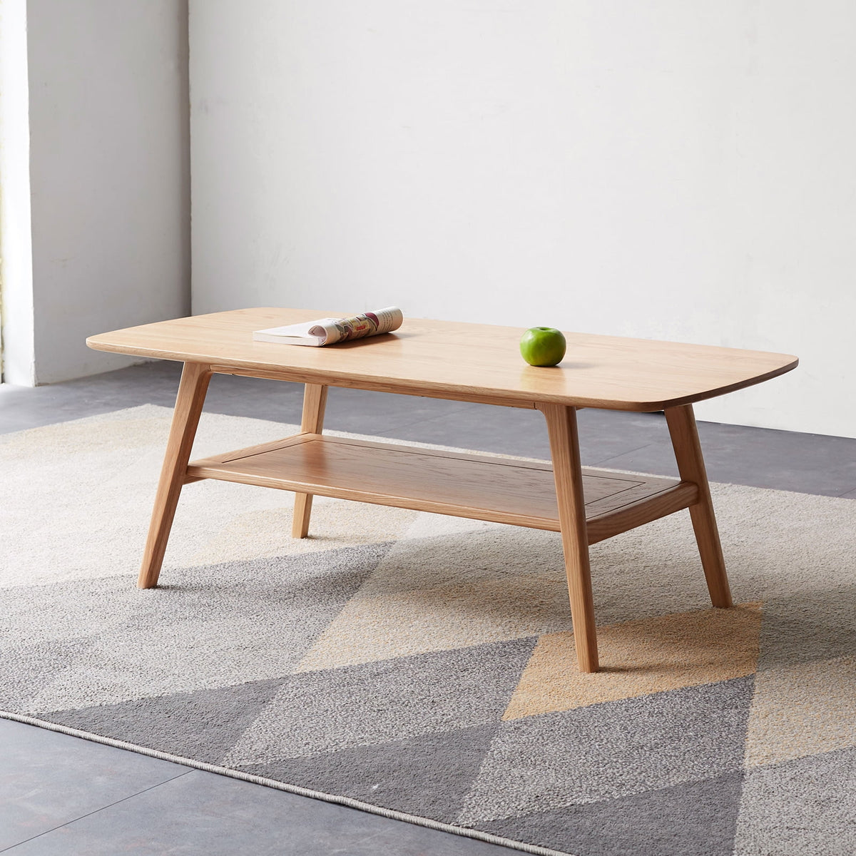 Wood Coffee Table with Storage Shelf X26236
