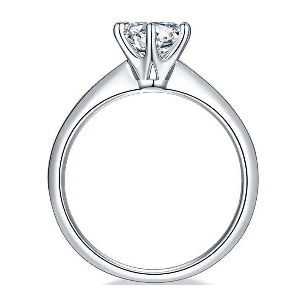 1 Carat Round Cut Moissanite Solitaire Engagement Ring L877346