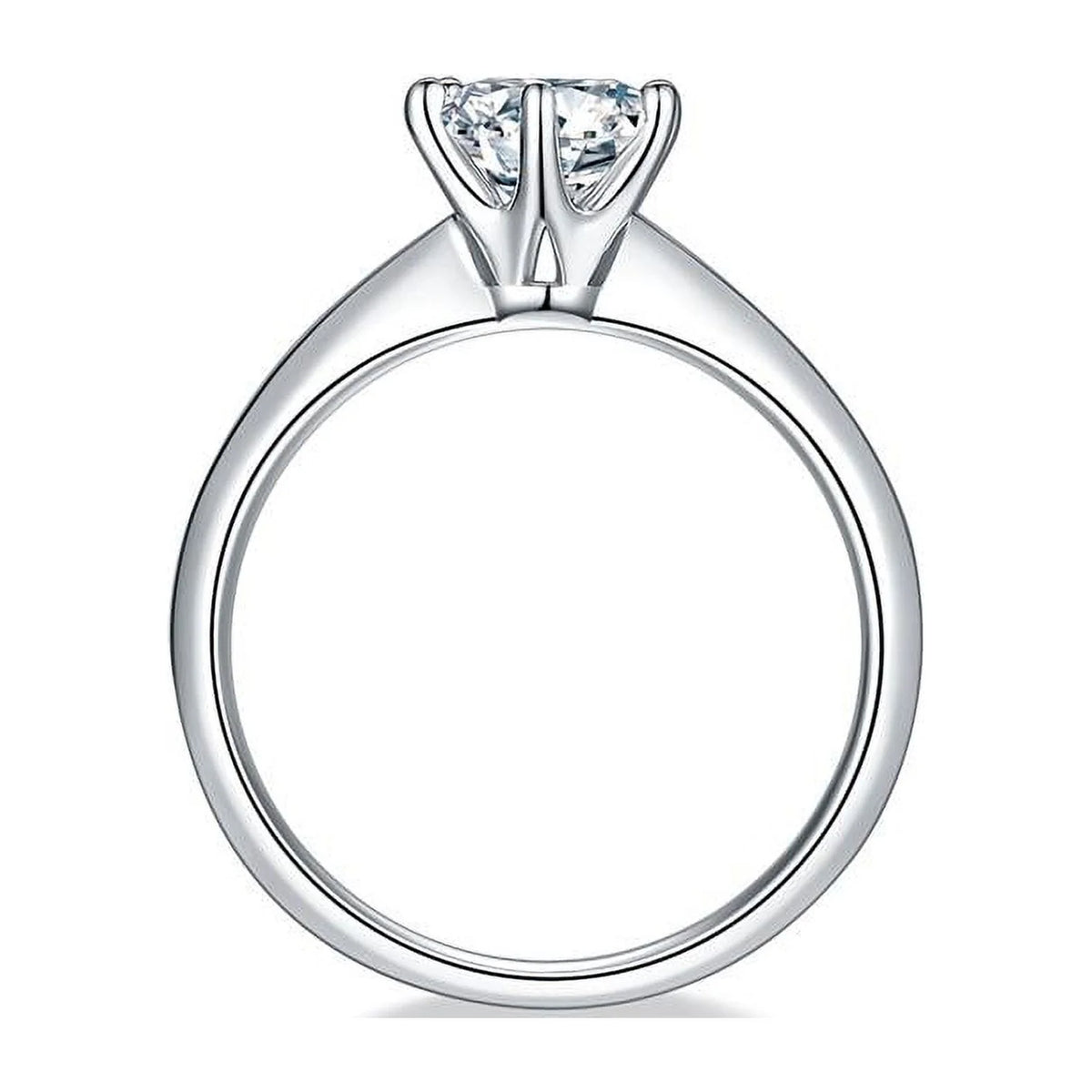1 Carat Round Cut Moissanite Solitaire Engagement Ring L877346