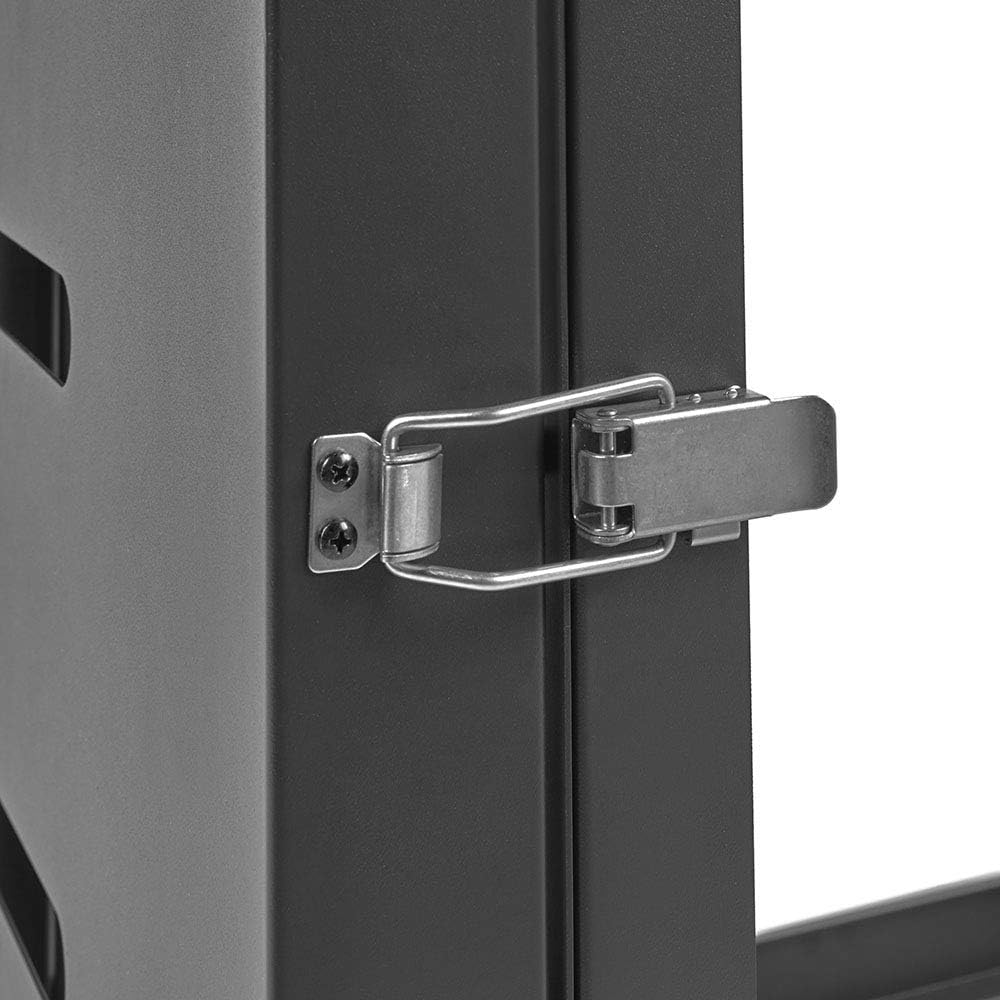 9U Hinged Open Frame Wall-Mount Network Rack, 4-Post 24 Inch Depth J115