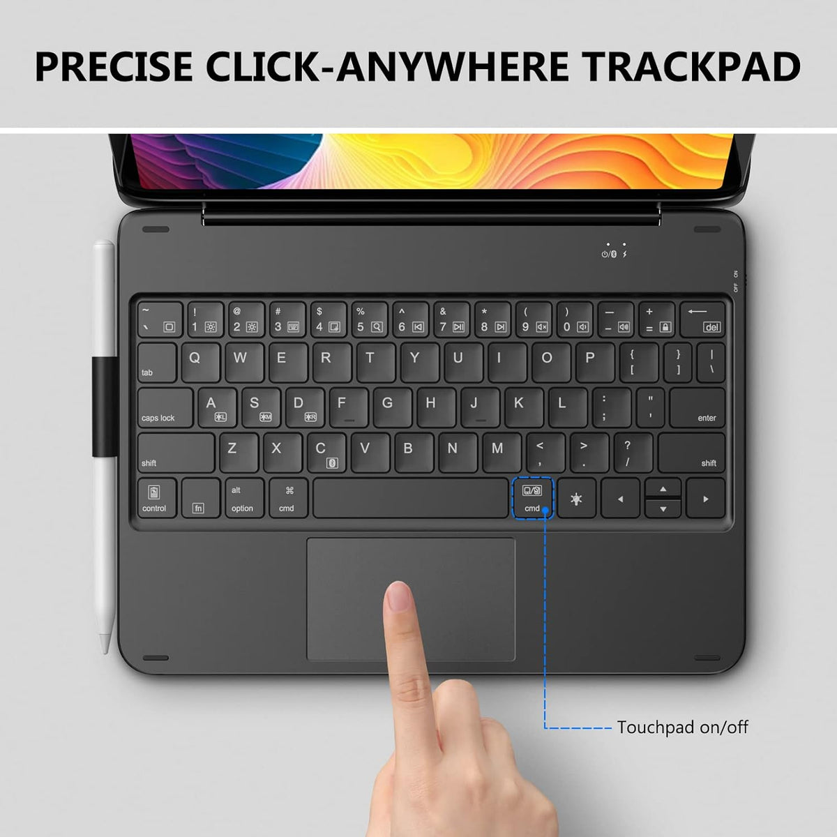 Black Bluetooth Keyboard Case for iPad Pro 11 inch and iPad Air 10.9 U68065