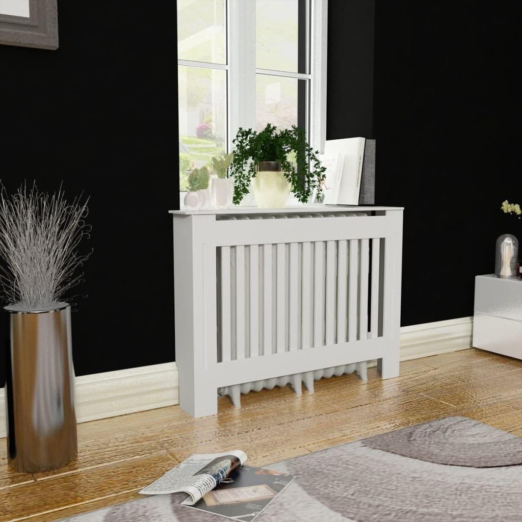 White MDF Radiator Cover K8670