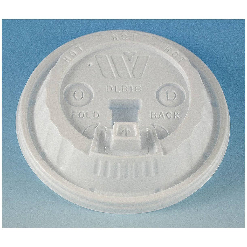 White Plastic Lids for Foam Cups, 1000/CTN L16163