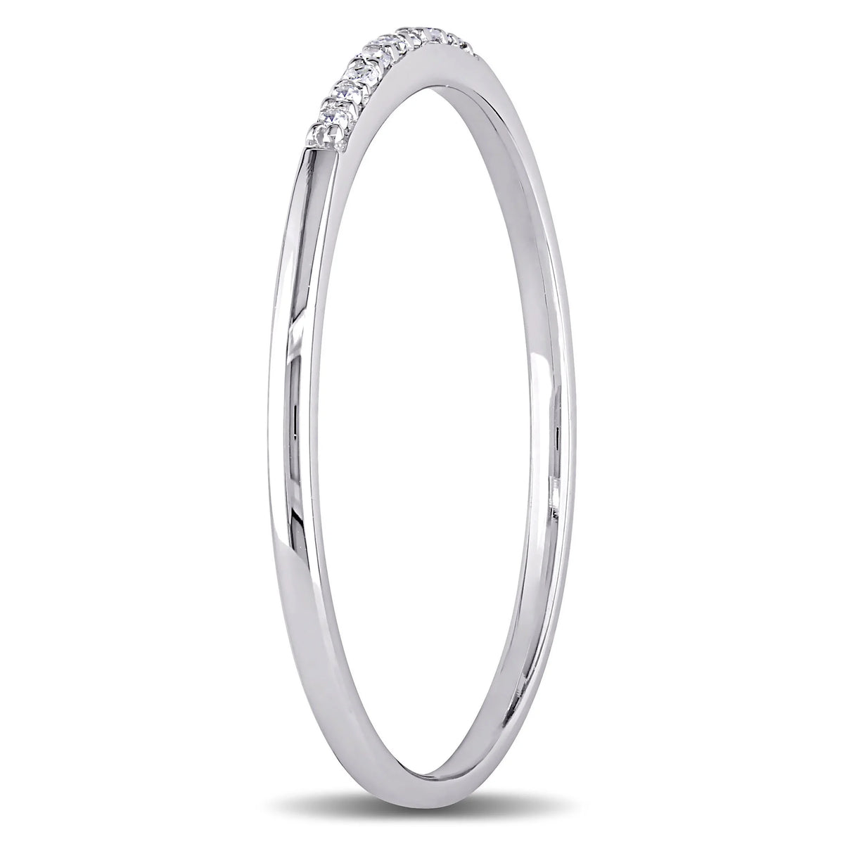 10kt White Gold Diamond Accent Wedding Band E3969