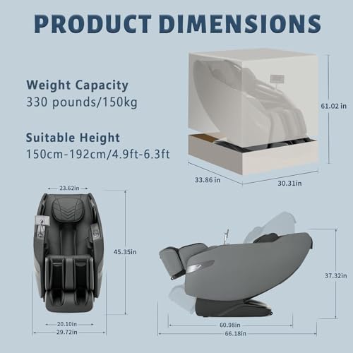 3D Full Body Zero Gravity Massage Chair with Heat and SL-Track N4194