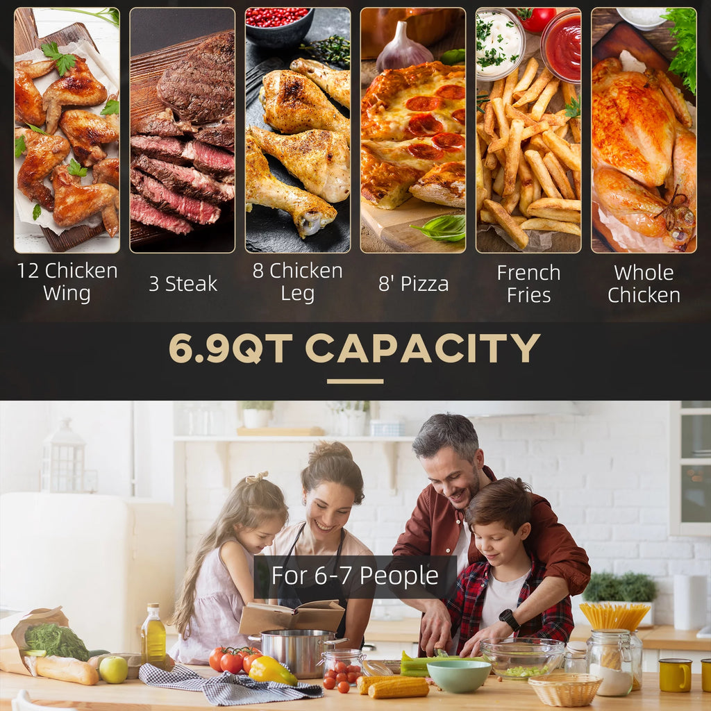 1700W 6.9 Quart Nonstick Air Fryer D266