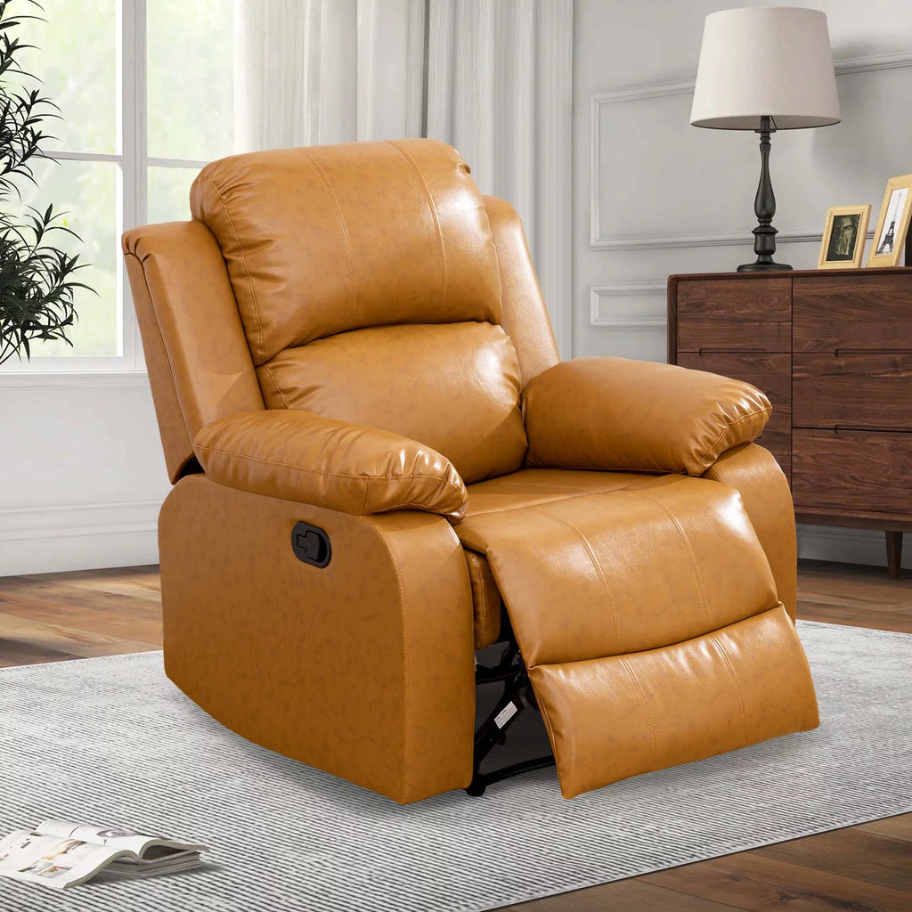 Yellow Leather Recliner Chair N36981