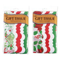 24 Count Christmas Printed Scalloped Die Cut Tissue Pack of 12 X994