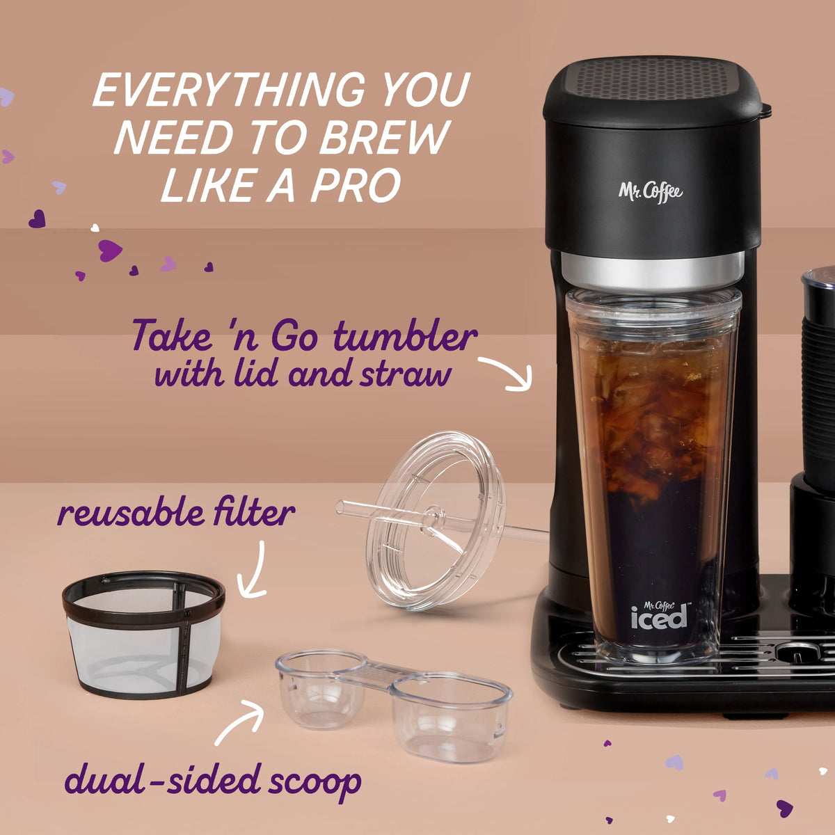 Black Single-Serve Coffee Maker O7637