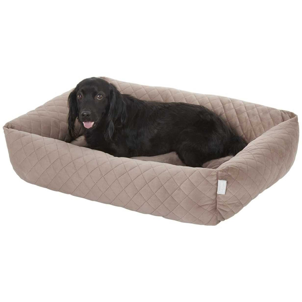 Velvet Rectangular Bolster Cat Dog Bed G1589