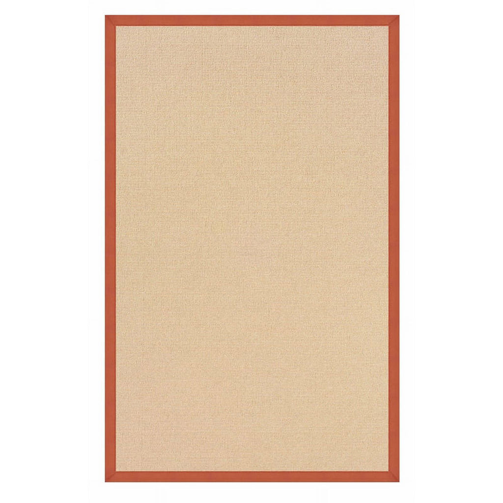 Machine Tufted Wool 5'x8' Rug in Natural and Burnt Orange H376577
