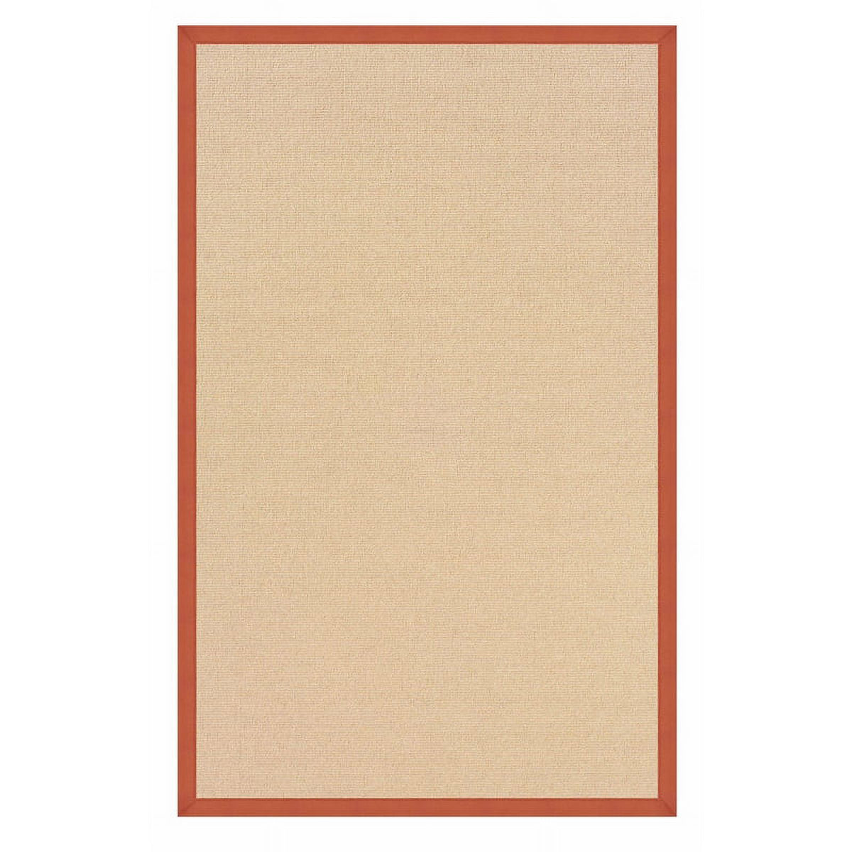 Machine Tufted Wool 5'x8' Rug in Natural and Burnt Orange H376577