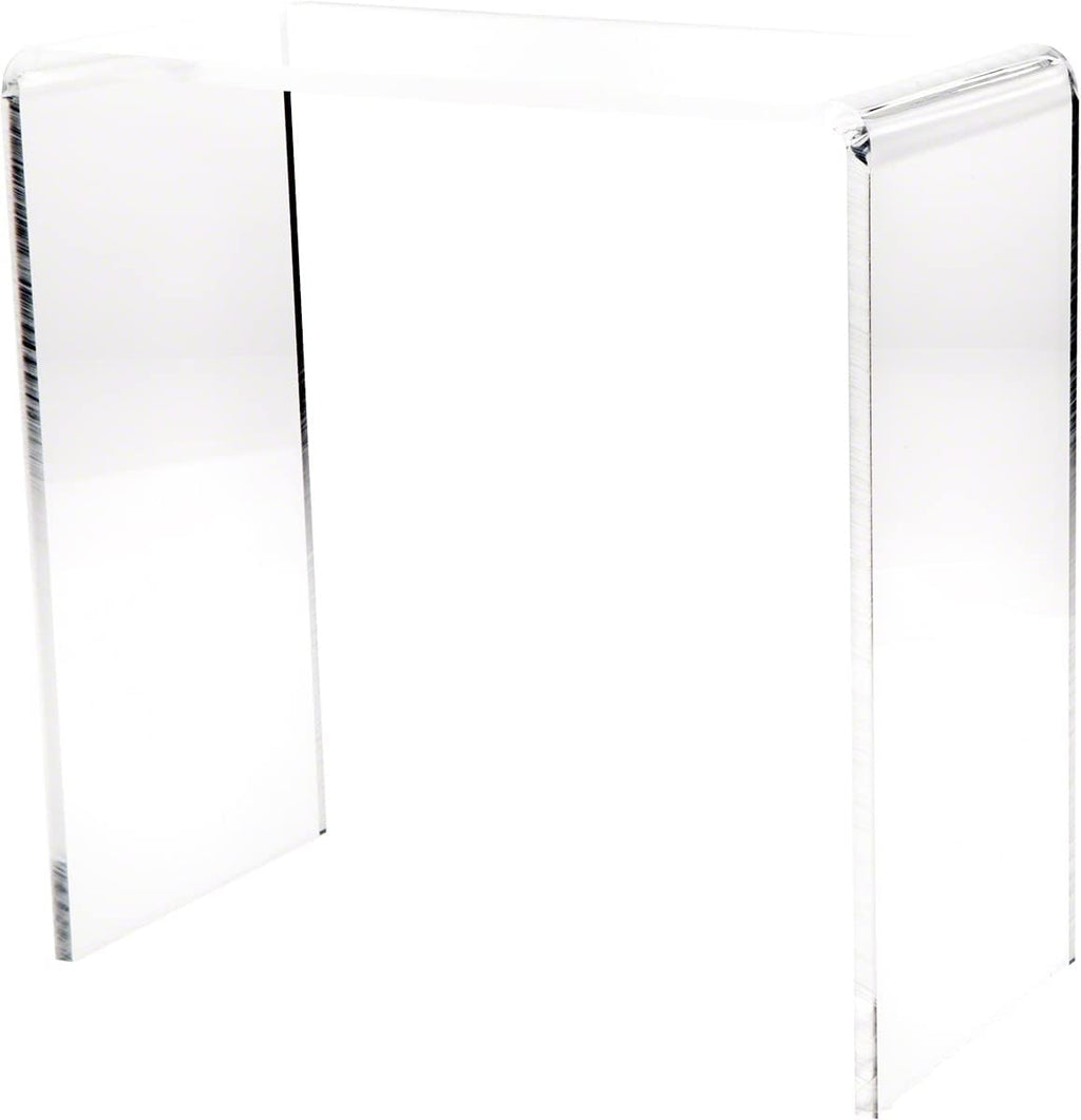 Clear Acrylic Rectangular Display Riser, 12 H x 12 W x 6 D, Pack of 2 M775