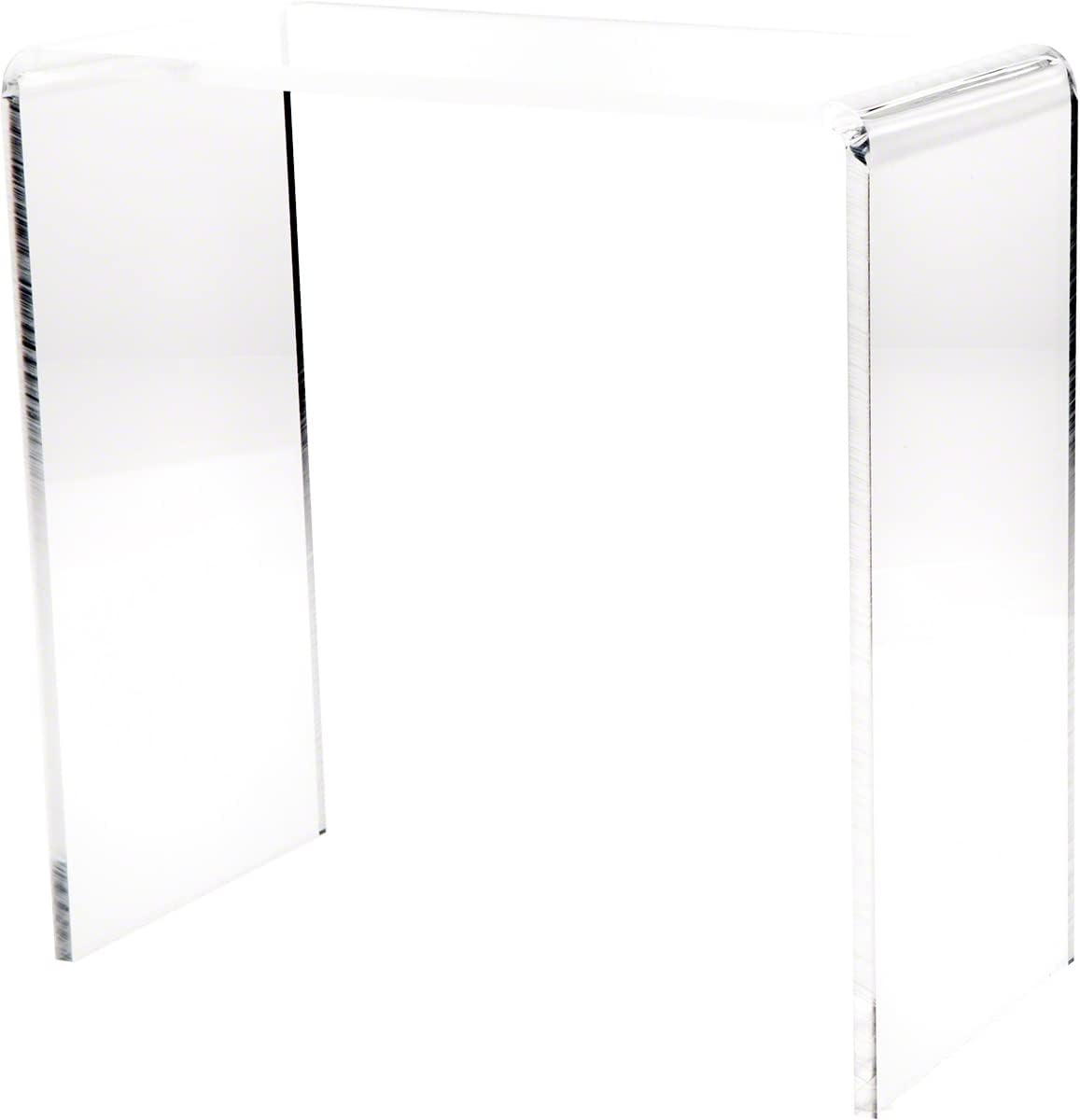 Clear Acrylic Rectangular Display Riser, 12 H x 12 W x 6 D, Pack of 2 M775