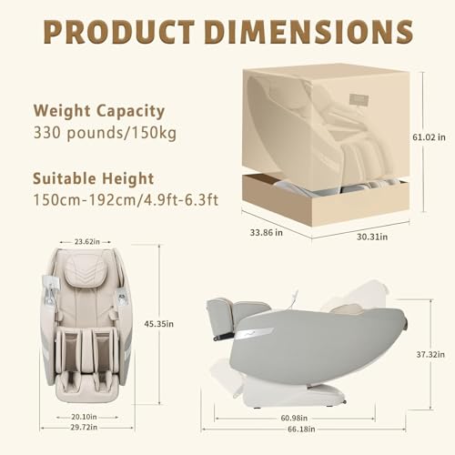 3D Full Body Zero Gravity Massage Chair with Heat and SL-Track N4194