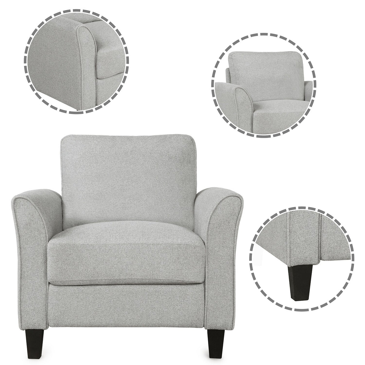 Grey 2-Piece Sofa Set P69778