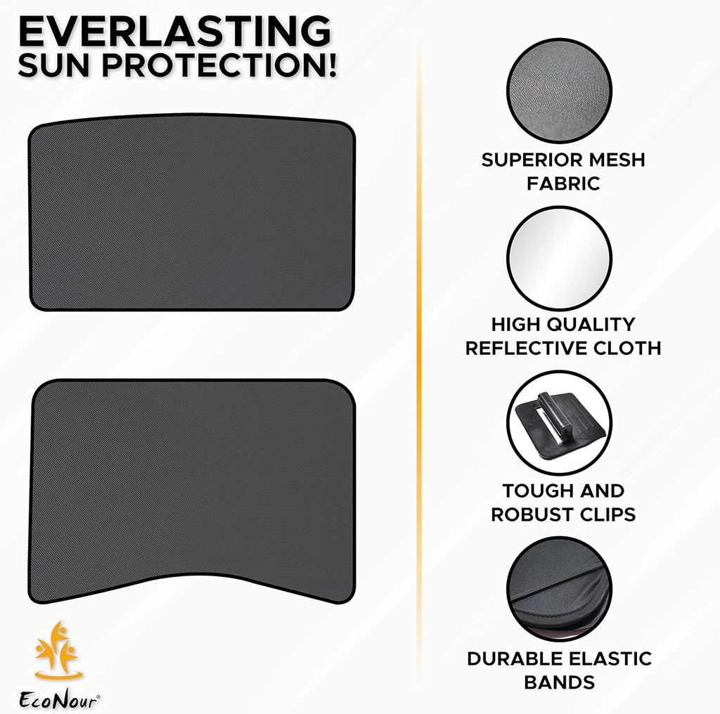 Foldable Sunroof Shade Cover with Heat Insulation Film, Pack of 2 R52846