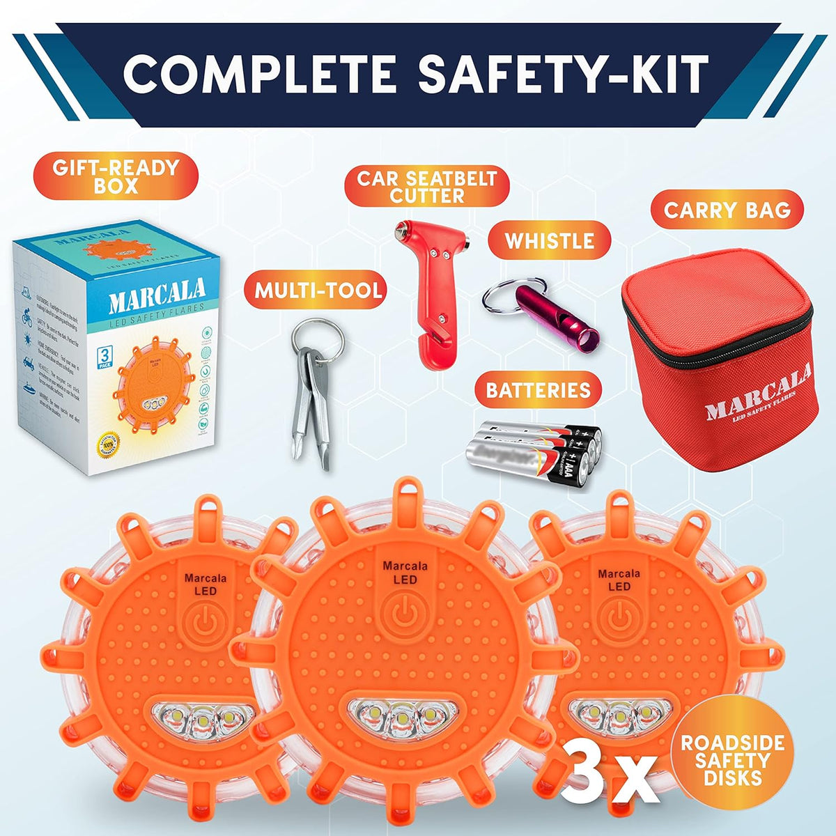 12-Pack LED Emergency Safety Flares X970504