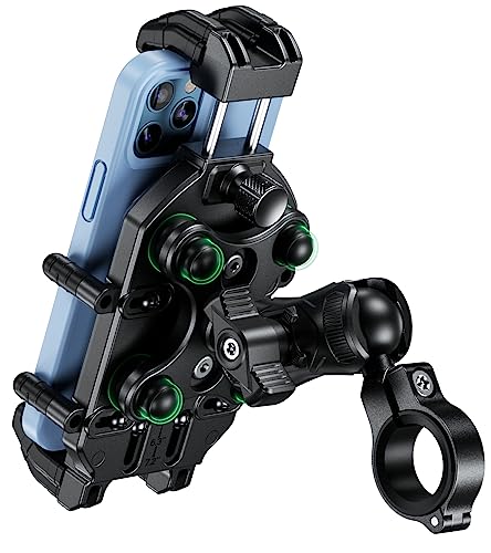 Motorcycle Phone Holder with Vibration Dampener Handlebar Mount U141481
