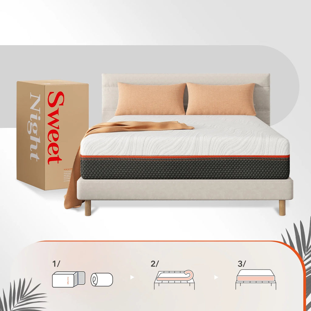 Twin Size Gel Memory Foam Pocket Spring Hybrid Mattress V47494