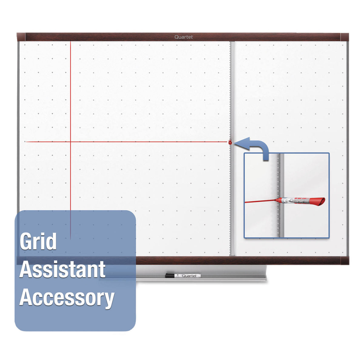 Whiteboard - wall mountable - 48 in x 35.98 in - white - mahogany frame G813