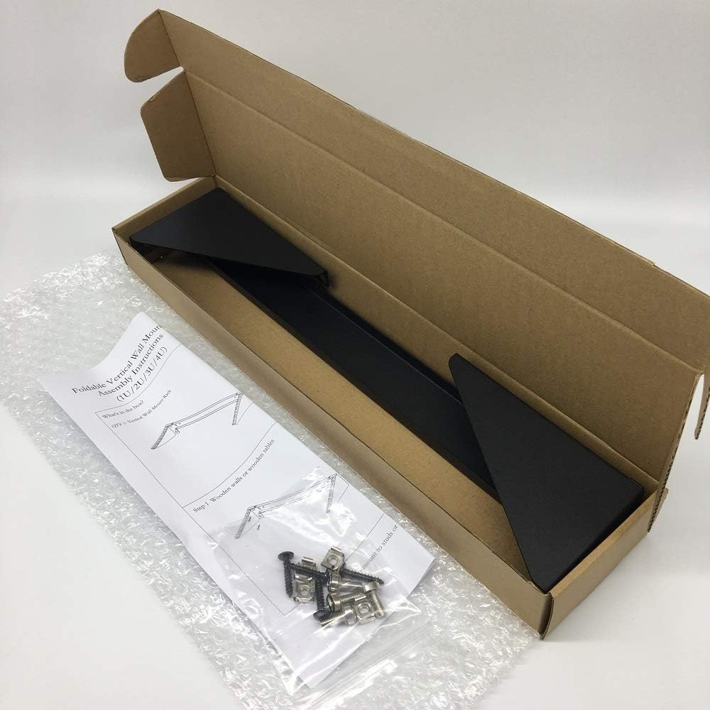 2U Light-Loading Foldable 19 Inches Cold Rolled Steel Vertical Wall Mount Rack N8779