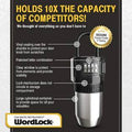 Wordlock Key Lock Box Large Capacity Secure Realtor Storage Lockbox with 4 Letter Word Combination G986