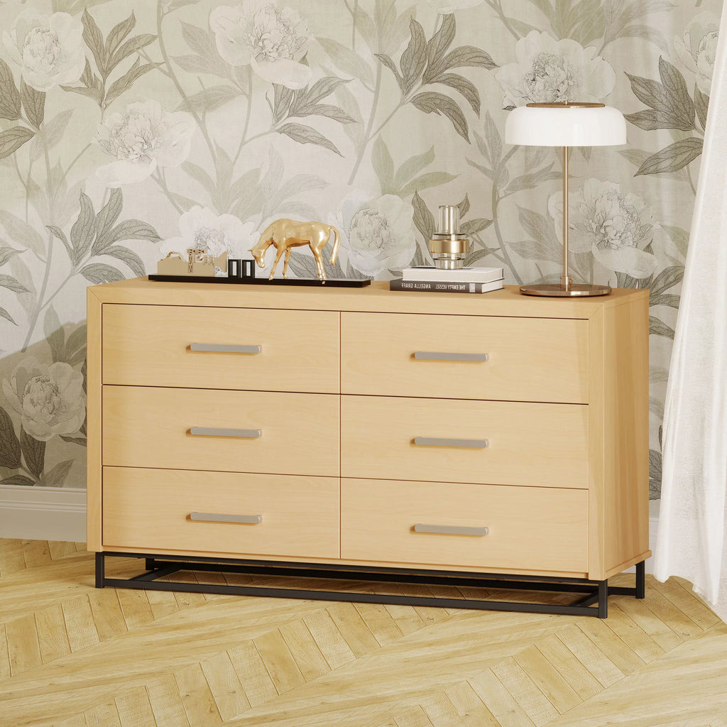 Faux Wood 6 Drawer Double Dresser P781135